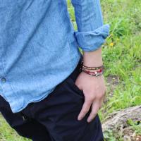 ブレスレット(ワックスコードブレスレット)MYB-11BL