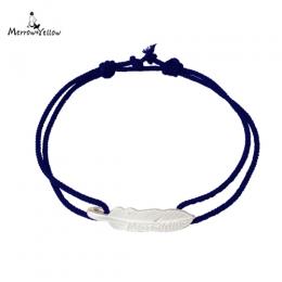 フェザーブレスレット(アジアンコードブレスレット)MYB-14BL