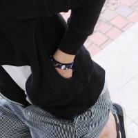 レザーブレスレット(レザー 2way ブレスレット)MYB-12BL