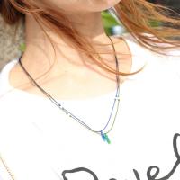 フェザーネックレス(シルクコードペンダント)MYP-6GR