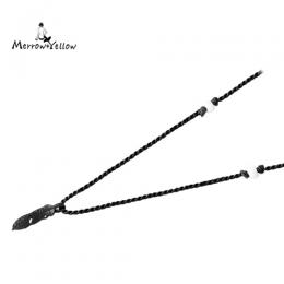 フェザーネックレス(シルクコードペンダント)MYP-6BK