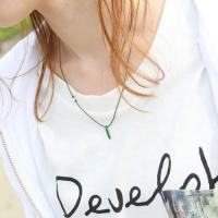 フェザーネックレス(シルクコードペンダント)MYP-6GR