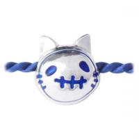 ネコスカルネックレス(シルクコードペンダント)MYP-7BL