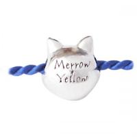 ネコスカルネックレス(シルクコードペンダント)MYP-7BL