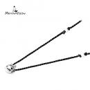 ネコスカルネックレス(シルクコードペンダント)MYP-7BK