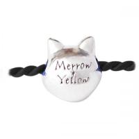 ネコスカルネックレス(シルクコードペンダント)MYP-7BK