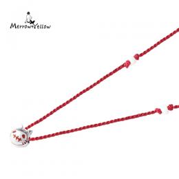 ネコスカルネックレス(シルクコードペンダント)MYP-7RD