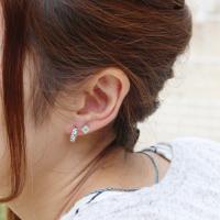 シルバーハーフピアス(天然石使用)(セール)